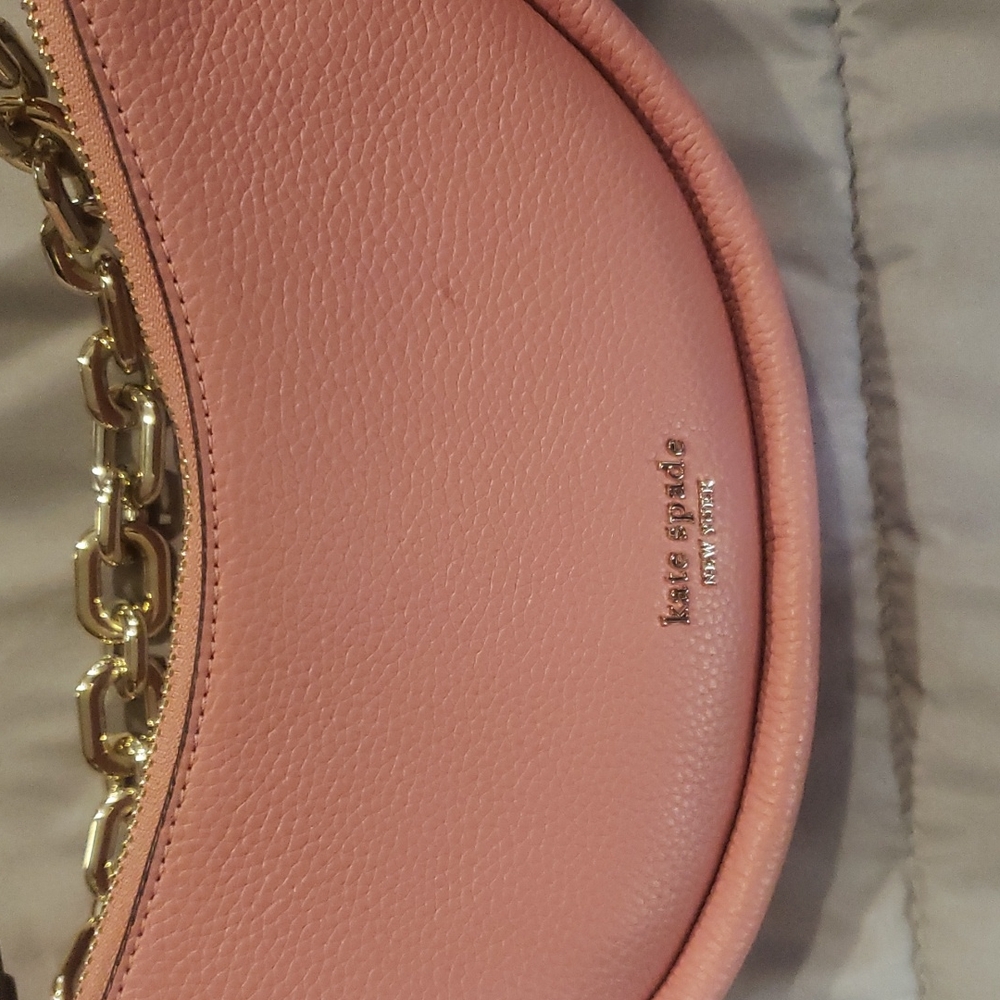 Kate Spade Smile Pebbled Leather Crossbody in Serene Pink - Picture 6 of 9
